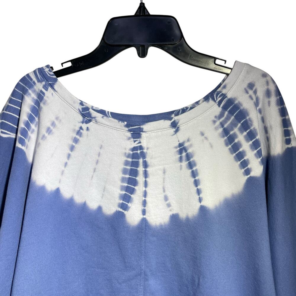 J. Jill Tie Dye Sweatshirt Organic Cotton Dolman Sleeve - Picture 4 of 10
